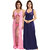 Be You Blue-Pink Solid Women Night Dress Pack of 2
