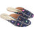 Be You Women Navy Blue Mirror Work Traditional Flats / Ethnic Footwear