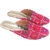 Be You Women Pink Mirror Work Traditional Flats / Ethnic Footwear