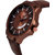 Gen-Z GENZ-SN-DD-0051 Brown dial Brown leather strap day and date Gift Watch for Men