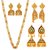 3 Jhumki Earrings in All Gold Plated With Attractive Ginni Chain Golden For all Occasions Women Girls By GoldNera