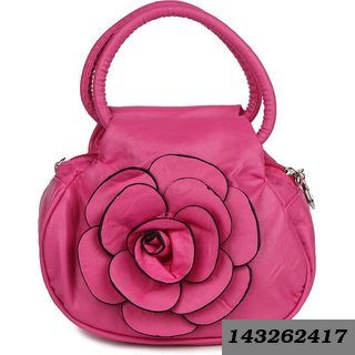 Pink Plain Flower Printed Potli Bag Pink Plain Flower Printed Potli Bag