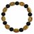 Divyazon Beautiful Black and Brown Tourmile Natural Stone 8 MM Healing Bracelete ( Pack of 1 )