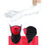 Winter Gloves for Girls Long size 1 Pair 24 inch White + Free 1 Red NPRN Antipollution Mask
