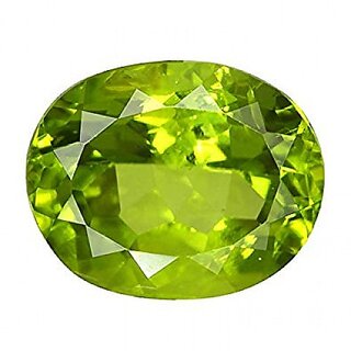                       5.25 Ratti Natural Green Peridot Stone 100 Original Gemstone By Jaipur Gems                                              