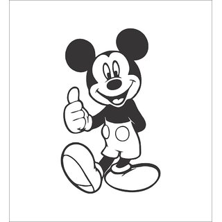 Buy SIGN EVER car cartoon mickey mouse vinyl stickers/decals for bonnet  mirror windshield bumper door handle (black) Online @ ₹230 from ShopClues