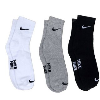 Nike Unisex Cotton Ankle Socks - Pack of 3