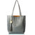 Grey Zipper Women's Handbag (Plain-Grey,35x35 Cm)