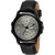 Evelyn Men Grey Dial Black Leather Strap Analog Watch Eve-762