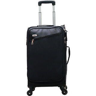 Timus Cameroon Plus 55 CM 4 Wheel Strolley Suitcase For Travel Cabin Luggage Trolley Bag (Black)