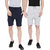 Manlino Men's Premium Plain Shorts (Pack of 2)