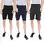Manlino Men's Premium Plain Shorts (Pack of 3)