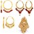 Isha Treditional Ethnic Mix Combo of 3 Pair Earring  1 Ring For Classic Women Girls