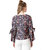 Miss Chase Women's Multicolored Round Neck Full Sleeve Floral Cut-Out Tie-Up Detailing Knotted Top