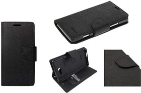 Mercury Goospery Fancy Diary Wallet Flip Cover for VIVO V5 -Black