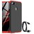 TBZ Ultra-thin 3-In-1 Slim Fit Complete 3D 360 Degree Protection Hybrid Hard Bumper Back Case Cover for RealMe 2 Pro with Data Cable -Black