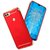 TBZ Ultra-thin 3 in 1 Anti-fingerprint Shockproof Resist Cracking Electroplate Metal Texture Armor PC Hard Back Case Cover for RealMe 2 Pro -Red