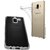 TBZ Transparent Bumper Corner TPU Case Cover for Samsung Galaxy J8 with Flexible Lazy Stand and Tempered Screen Guard