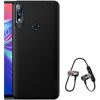 Buy Tbz Slim Flexible Soft Back Case Cover For Asus Zenfone Max Pro M2 With Bluetooth Headset Headphones Black Online Get 55 Off