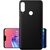 TBZ Slim Flexible Soft Back Case Cover for Asus Zenfone Max Pro (M2) with Phone Ring Holder and Tempered Screen Guard -Black