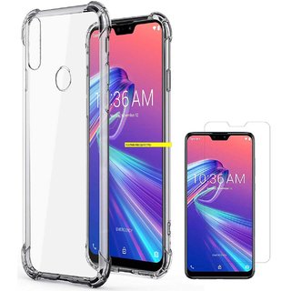 Buy Tbz Soft Silicone Transparent Back Cover For Asus Zenfone Max Pro M2 With Tempered Screen Guard Online Get 66 Off