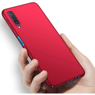 tbz all sides protection hard back case cover for samsung galaxy a7 2018 with flexible tablet phone holder lazy stand red