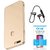 TBZ All Sides Protection Hard Back Case Cover for Realme U1 with Bluetooth Headset Headphones and Tempered Screen Guard -Golden