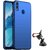 TBZ All Sides Protection Hard Back Case Cover for Huawei Honor 8X with Mobile Car Mount Holder Stand -Blue