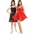 Be You Red-Black Solid Women Babydoll / Nighty Pack of 2