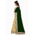 Bigben Textile Women's Green Embroidered Half-Half Georgette Designer Saree With Blouse