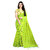 Bigben Textile Women's Light Green EmbroideredEmbellished Checkered Sana Silk Designer Saree With Blouse