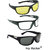 Ivy Vacker Unisex Yellow Night Vision Wrap-around Drive Full Rim Sunglasses (Pack of 3)