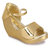 Sapatos Women Golden Platform Heels