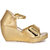 Sapatos Women Golden Platform Heels