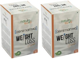 Nature Sure Agnimantha Weight Loss Formula for Men and Women  2 Packs (2x60 Capsules)