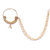 Zaveri Pearls Gold Tone Embellished With Pearls Chain Adjustable Nose Ring-ZPFK8227