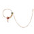 Zaveri Pearls Gold Tone Embellished With Pearls Chain Adjustable Nose Ring-ZPFK8230