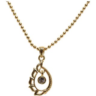                       Handmade Gold Plated Alloy Pendant made with Original Plating Pendant with Gold Plated Chain Necklace for Men and Women Gold-plated Alloy Pendant                                              