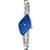 LUCASI blue Rich Look Designer Chain Stell Strap Fancy Dial Women Watch - For Girls