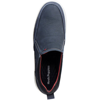Blue Suede Leather Loafers Casual Shoes 