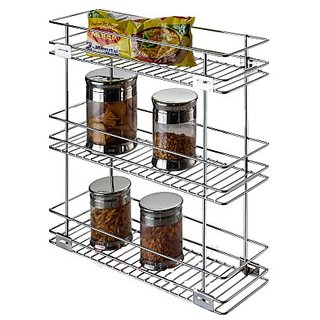 Rwood pullout modular kitchen basket Size 6x20x21 inch - kitchen storage basket - kitchen drawer