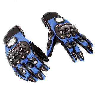 PRO-BIKER Motorcycle Gloves , Full Finger Bike Men Cycling glove ,Moto Sport Gear blue