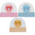 Neska Moda Baby Boys And Girls Multicolor Cap For 0 To 12 Month Pack Of 3 KC21