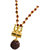 Sujal Fashion  Loard Shiv Trishul Damru Gold Color Locket With Puchmukhi Rudraksha Mala Pendant Necklace