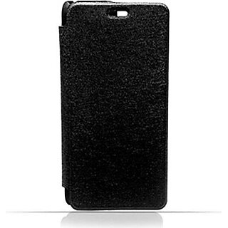                       Lenovo A6000 Black Frosted PU Leather Flip Cover                                              