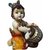 Kartik Lord Krishna Makhan Chor Kanha Idol Decorative Showpiece - 16 cm (Polyresin, Multicolor)