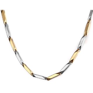 Italian Silver Gold Imported Quality Chain for Men by Shine Art (22 inch)