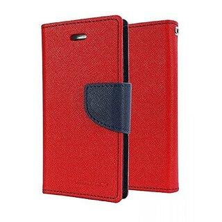                       Mercury Goospery Fancy Diary Wallet Flip Cover for OPPO A57 -RED                                              