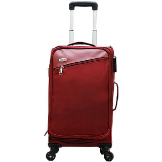 Timus Cameroon Plus 55 CM 4 Wheel Strolley Suitcase For Travel Cabin Luggage Trolley Bag (Red)