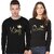 Melcom Black King and Queen Round Neck Casual T-Shirt (Pack of 2)